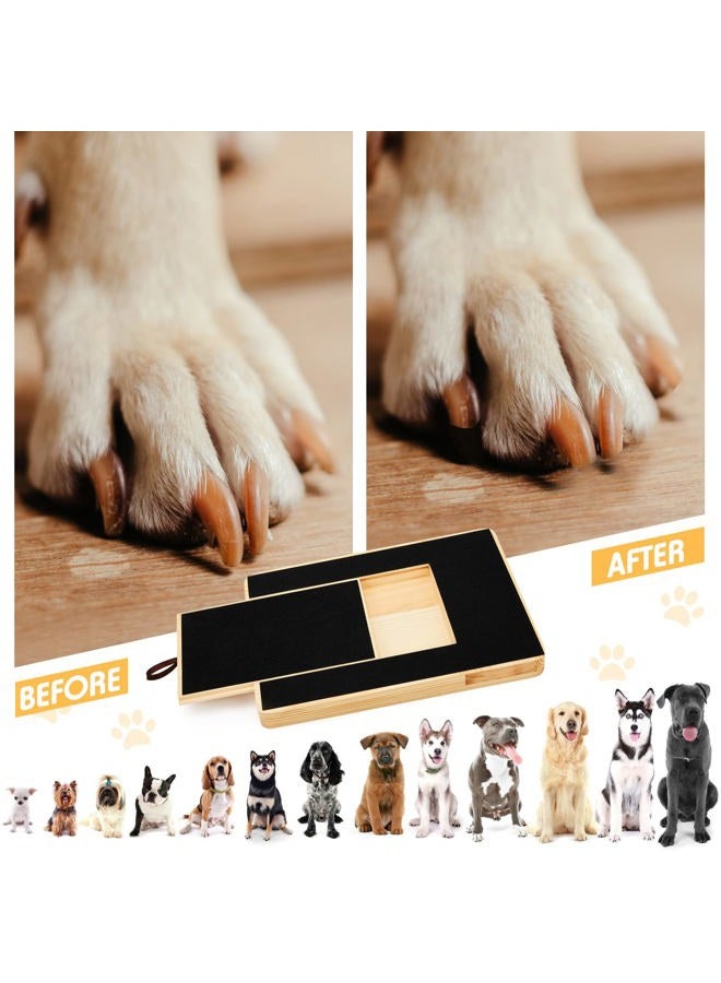 Hanaive Dog Nails Scratch Pad and Dog Nail Clippers Set Dog Scratch Square Board with Treat Box Nail Grinder Self Scratcher Pet Nail File Board with Sandpaper for Nail Trimming - Image 5